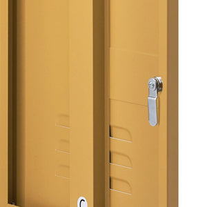 ArtissIn Metal Locker Storage Shelf Filing Cabinet Cupboard Bedside Table Yellow