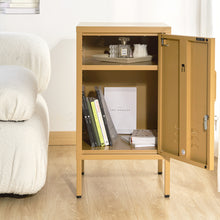 Load image into Gallery viewer, ArtissIn Metal Locker Storage Shelf Filing Cabinet Cupboard Bedside Table Yellow
