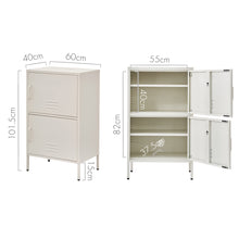 Load image into Gallery viewer, ArtissIn Double Storage Cabinet Shelf Organizer Bedroom White
