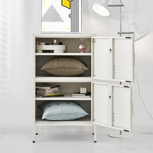 Load image into Gallery viewer, ArtissIn Double Storage Cabinet Shelf Organizer Bedroom White
