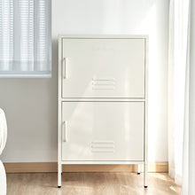Load image into Gallery viewer, ArtissIn Double Storage Cabinet Shelf Organizer Bedroom White

