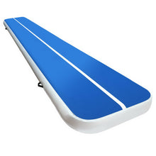 Load image into Gallery viewer, 5m x 1m Inflatable Air Track Mat 20cm Thick Gymnastic Tumbling Blue And White
