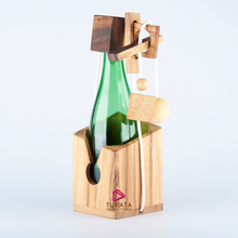 Load image into Gallery viewer, Brainteaser wine bottle mystery lock puzzle- open the lock before you can have a drink! Great party gift
