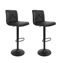 Load image into Gallery viewer, Artiss Set of 2 PU Leather Gas Lift Bar Stools - Black
