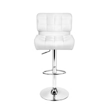 Load image into Gallery viewer, Artiss Set of 2 PU Leather Gas Lift Bar Stools - White and Chrome
