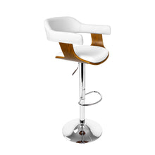 Load image into Gallery viewer, Artiss Wooden PU Leather Bar Stool - White and Chrome
