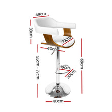 Load image into Gallery viewer, Artiss Wooden PU Leather Bar Stool - White and Chrome
