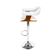 Load image into Gallery viewer, Artiss Wooden PU Leather Bar Stool - White and Chrome
