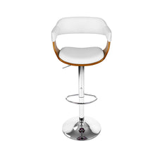 Load image into Gallery viewer, Artiss Set of 2 Wooden PU Leather Bar Stool - White and Chrome
