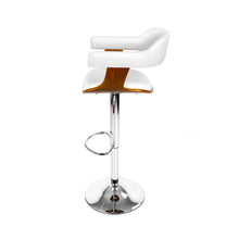 Load image into Gallery viewer, Artiss Set of 2 Wooden PU Leather Bar Stool - White and Chrome
