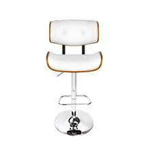 Load image into Gallery viewer, Artiss Wooden Gas Lift Bar Stool - White and Chrome
