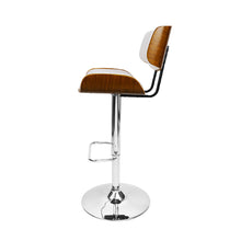 Load image into Gallery viewer, Artiss Wooden Gas Lift Bar Stool - White and Chrome
