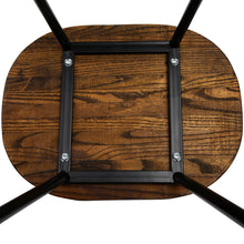 Load image into Gallery viewer, Artiss Set of 2 Elm Wood Backless Bar Stools 65cm - Black and Dark Natural
