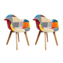 Load image into Gallery viewer, Artiss Set of 2 Fabric Dining Chairs
