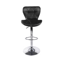 Load image into Gallery viewer, Artiss Set of 2 PU Leather Patterned Bar Stools - Black and Chrome
