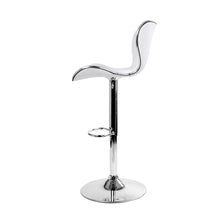 Load image into Gallery viewer, Artiss Set of 2 PU Leather Patterned Bar Stools - White and Chrome
