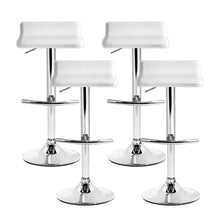 Load image into Gallery viewer, Artiss Set of 4 PU Leather Wave Style Bar Stools - White
