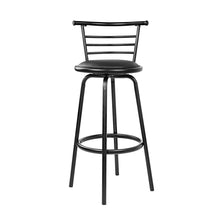 Load image into Gallery viewer, Artiss Set of 2 PU Leather Bar Stools - Black and Steel
