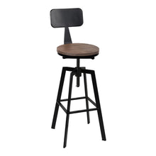 Load image into Gallery viewer, Artiss Rustic Industrial Style Metal Bar Stool - Black and Wood
