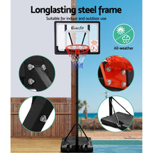 Load image into Gallery viewer, Everfit Adjustable Portable Basketball Stand Hoop System Rim
