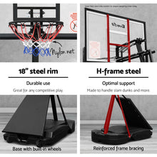 Load image into Gallery viewer, Everfit Pro Portable Basketball Stand System Ring Hoop Net Height Adjustable 3.05M
