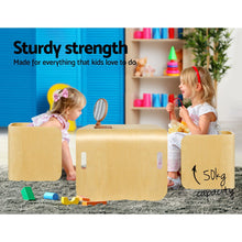 Load image into Gallery viewer, Keezi 3 PC Nordic Kids Table Chair Set Beige Desk Activity Compact Children
