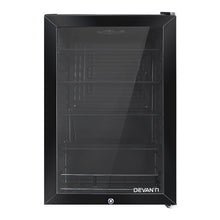 Load image into Gallery viewer, Devanti 115L Bar Fridge Glass Door Mini Freezer Fridges Countertop Beverage Commercial
