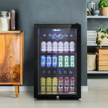 Load image into Gallery viewer, Devanti 115L Bar Fridge Glass Door Mini Freezer Fridges Countertop Beverage Commercial
