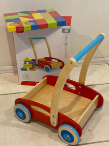 Tooky Toy - Baby activity walker with wooden blocks