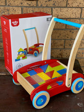 Load image into Gallery viewer, Tooky Toy - Baby activity walker with wooden blocks
