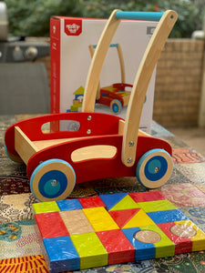 Tooky Toy - Baby activity walker with wooden blocks