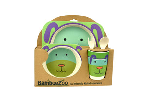 Bamboo Kids dog themed dinnerware 5pcs-Dog