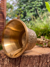 Load image into Gallery viewer, Brass Bell 6 inch Buddhist Nepal Tibetan Prayer Bell Meditation Stress Relief or Sound Therapy.
