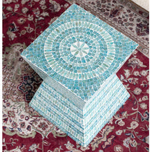 Load image into Gallery viewer, Turquoise Morocco Shell Side Table
