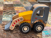 Load image into Gallery viewer, wooden toy Bobcat on piece wood display

