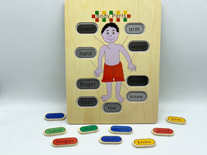 Wooden body parts puzzle - A4 30cm size