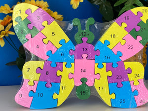 Wooden animal puzzle -Butterfly shaped