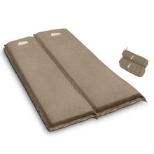 Load image into Gallery viewer, Weisshorn Self Inflating Mattress Camping Sleeping Mat Air Bed Pad Double Coffee 10CM Thick
