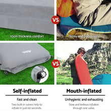 Load image into Gallery viewer, Weisshorn Self Inflating Mattress Camping Sleeping Mat Air Bed Pad Double Grey 10CM Thick
