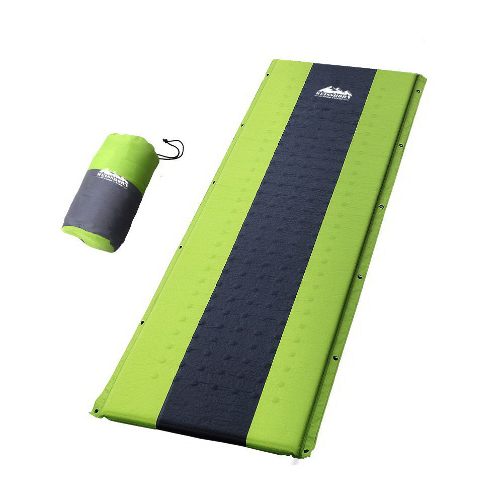 Weisshorn Self Inflating Mattress Camping Sleeping Mat Air Bed Pad Single Green.