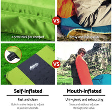 Load image into Gallery viewer, Weisshorn Self Inflating Mattress Camping Sleeping Mat Air Bed Pad Single Green.
