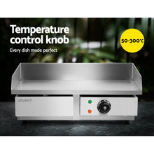 Load image into Gallery viewer, Devanti Commercial Electric Griddle BBQ Grill Pan Hot Plate Stainless Steel
