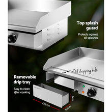 Load image into Gallery viewer, Devanti Commercial Electric Griddle BBQ Grill Pan Hot Plate Stainless Steel
