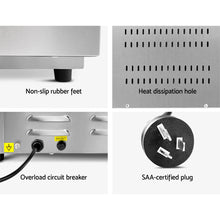 Load image into Gallery viewer, Devanti Commercial Electric Griddle BBQ Grill Pan Hot Plate Stainless Steel
