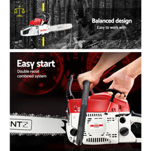 Load image into Gallery viewer, Giantz 58CC Commercial Petrol Chainsaw - Red &amp; White
