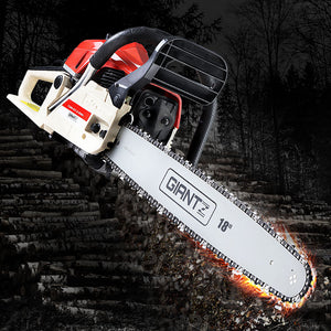 Giantz Petrol Chainsaw Commercial E-Start 18''