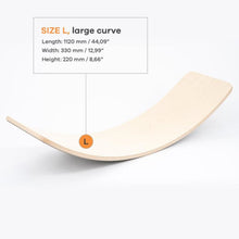 Load image into Gallery viewer, Balance Board for Kids play, Yoga, Pilates, strength training kids and adult sizes natural handmade European Beech wood
