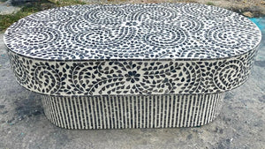 FLORAL MOTHER OF PEARL COFFEE TABLE