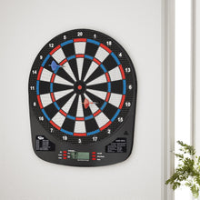 Load image into Gallery viewer, 13.5&quot; Dartboard Dart Board with Soft Tip Darts Electronic Scorer 32 Games
