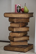 Load image into Gallery viewer, Side Table, corner Stool, Plant Stand Raintree Wood Natural Finish-Book Stack stool
